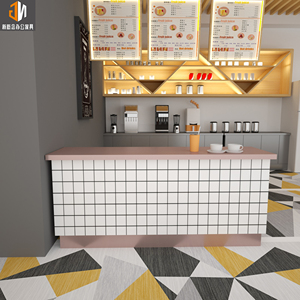 不锈钢收银台北欧简约蛋糕店吧台奶茶咖啡甜品店接待台前台多功能