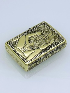 zippo打火机蚊版牛仔女郎五面浮雕