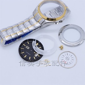 手表配件 4030表壳装8200机芯 精钢大表盘防水蝴蝶扣 蓝宝石镜面