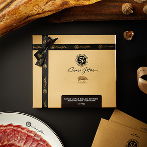 西班牙进口 5j伊比利亚火腿切片 纯种黑猪橡果黑标后腿40g*2礼盒