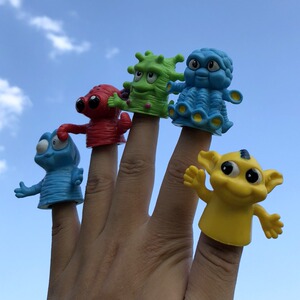 881人付款淘宝出口儿童手指玩偶套小动物幼儿园学生益智创意游戏派对