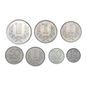 【y-1】外国硬币 亚美尼亚硬币7枚一套 外国钱币 全新未流通