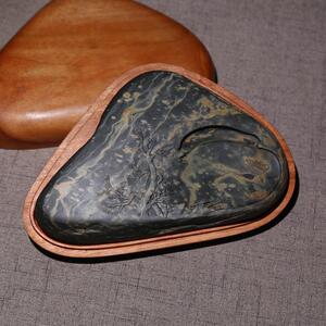 歙砚老坑金星坑金星金晕手工孤品收藏臻品高端文房精品原石端砚台