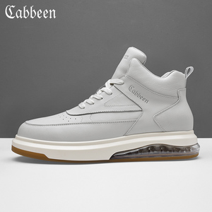 卡宾男士高帮鞋真皮气垫板鞋男冬季男鞋2021年新款潮流男士休闲鞋