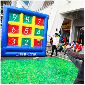 趣味运动会道具充气九宫格九宫格足球射门儿童户外游戏器材足球门