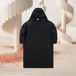 中国李宁男子运动长款风衣时装周走秀款刺绣潮流外套大衣afdn449