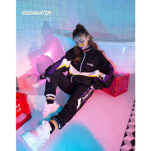 soda女装|2018秋季新款运动裤女学生潮牌宽松大码ins休闲束脚裤