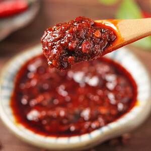 牌富顺家用四川特产辣椒酱350g拌饭豆花蘸酱干火锅调料1人份喜利发