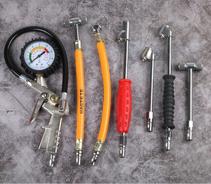 汽车充气头加气嘴接头带压力表轮胎双头单头摩托车单车汽车充气嘴