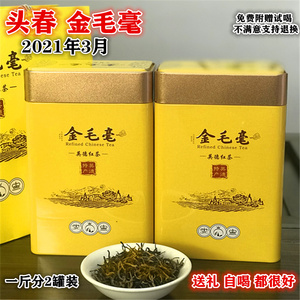 头采2021年 头春金毛毫 英德红茶英红九号1959 新茶 500g罐装