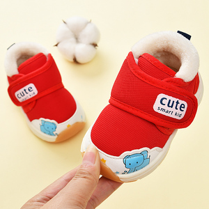 宝宝棉鞋女0一1-3岁儿童2冬季加绒加厚婴儿鞋软底学步男宝宝鞋子