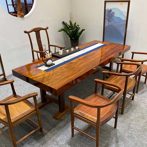8米/2米3实木大板茶桌平板喝茶桌泡茶台原木整板沙发茶几
