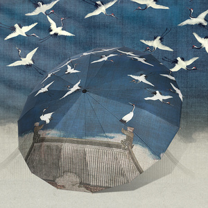 16骨防晒雨伞复古风女晴雨两用遮阳伞防紫外线折叠加固抗风加大男