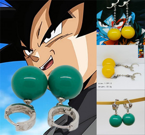 动漫dragon ball 七龙珠孙悟空贝吉塔合体耳环 时尚耳钉吊坠饰品