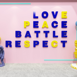 网红打卡背景墙拍照区布置奶茶店墙壁装饰品嘻哈文化墙贴纸画创意