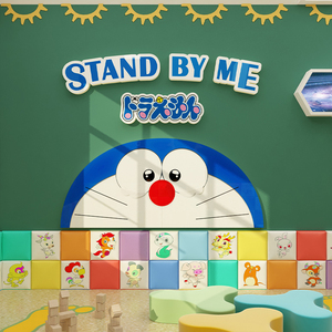 哆啦a梦幼儿园墙面装饰环创境布置材料主题贴画班级文化培训教室