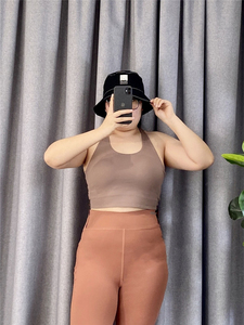 双层更遮肚子 后背工字大码胖mm200斤美背防震运动内衣背心吊带