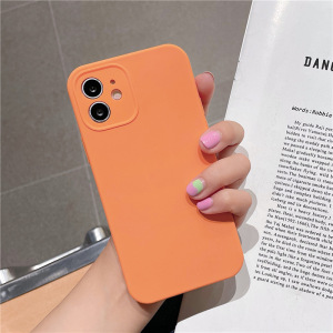 金橘色适用于苹果13手机壳iphone13promax女苹果12软壳iphone11液态