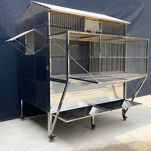 不锈钢鸽子笼特大型白鸽养殖笼室外家用户外繁殖赛鸽只进不出鸽舍