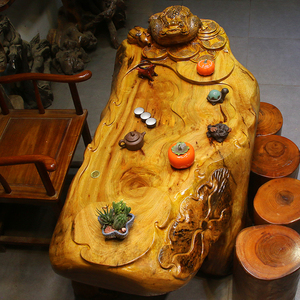 木雕茶台大型