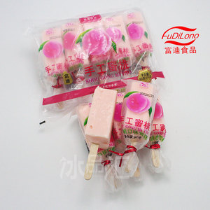 一包5支-富迪手工蜜桃雪糕冰淇淋水果冷饮手包东北冰棒白桃子80克