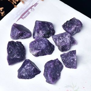 天然紫云母原石鱼缸花盆造景装饰ji扩香石雕刻毛料科普标本水晶矿