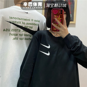 耐克/nike  swoosh 双钩卫衣薄款情侣圆领长袖外套t恤 db6156-100