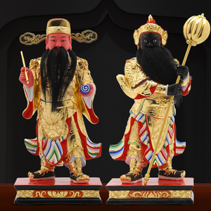 香樟木雕佛像文武判官文判官武判官崔珏钟馗判官家用供奉客厅摆件