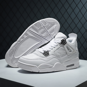 新款aj4白奥利奥高帮鞋篮球乔4白水泥热熔岩运动鞋男女同款小白鞋