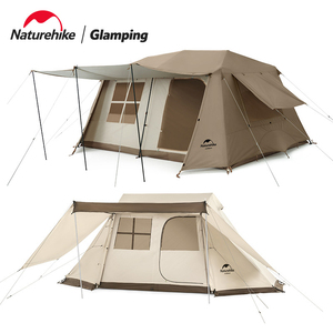 nh挪客野营屋脊帐篷户外露营34人自驾游方形大空间双层防风防雨