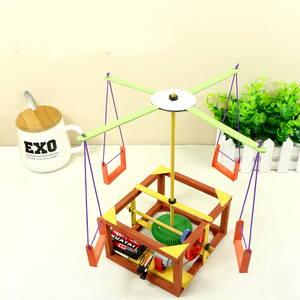 欢乐转盘旋转木马 科技小制作大儿童手工创意拼装模型材料diy玩具