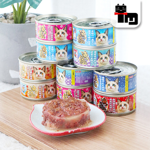 土猫 日本AkikA渔极AY系列无谷猫罐头 海洋鱼主食猫罐80g多口味