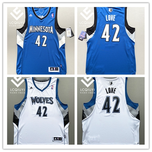 凯文 乐福 明尼苏达 森林狼 r30刺绣 球迷版 篮球服 sw 球衣