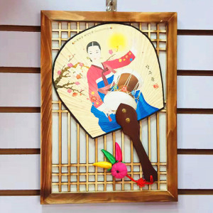 韩式烤肉店足疗洗浴中心装饰画框朝鲜族长鼓舞韩国工艺品壁饰墙挂