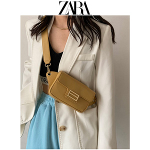 zara官网旗舰店正品包包女士2022新款时尚百搭胸前斜挎包小众质感