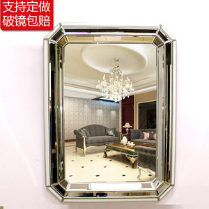 欧式家用卫浴镜浴室镜子壁挂镜洗手间装饰镜玄关镜卫生间化妆镜子