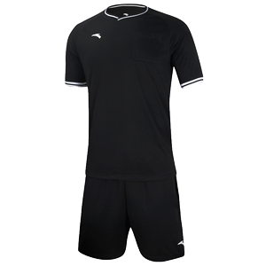 正品ANTA/安踏主裁判员服短袖套装男 专业足球比赛装备短裤半袖