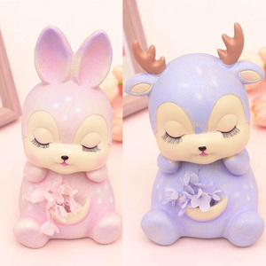 00乳胶模具新款石膏像彩绘手工制作白胚上色涂色兔子高22cm宽14cm淘宝