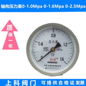 正品直销华科仪表轴向压力表Y-100Z水压气压表油压表1.6mpa真空表