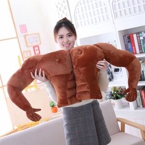 肌肉男抱枕个性创意仿真腹肌靠枕大号毛绒玩具搞怪沙雕礼物送女生