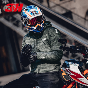 3h骑行服男女摩托车服装套装机车服车衣外套通勤夹克防水保暖秋冬