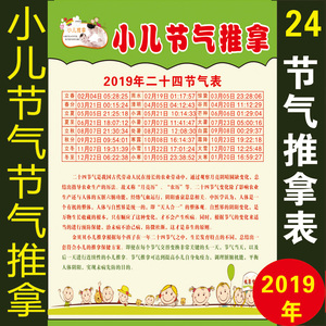 小儿推拿节气表