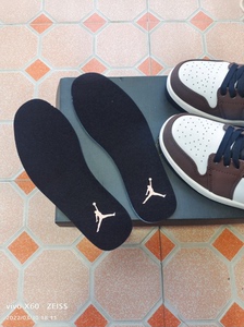 独家原单aj1白棕小摩卡鞋垫低帮脚趾板鞋垫小码low黑粉透气垫烟灰