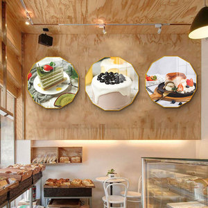 面包店装饰画手工烘焙店创意甜品店背景墙面挂画蛋糕店咖啡店壁画