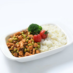粮农毛豆鸡丁220g20包冷冻盖浇饭面卤速食方便菜料理包半成品快餐