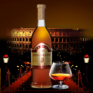 国产洋酒白兰地皇家奥斯曼五星白兰地38度烈酒750ml烘培火焰牛排