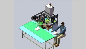 自动称重读码机图纸3D模型CAD设备SW设计方案素材机器机械专3589