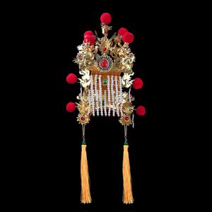 合金圣母妈祖帽神明佛神像帽子头帽闽南白莲天上潮汕传统台湾金色