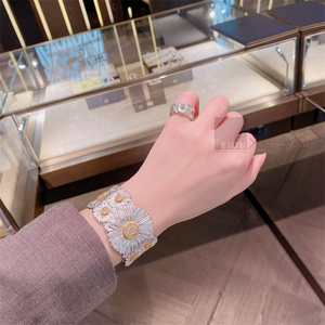 buccellati布契拉提小雏菊系列手镯银饰纯银意大利正品代购带证书