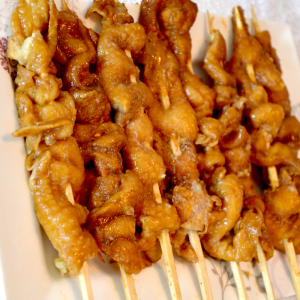 鸡皮500g10串户外新鲜烧烤材料 食材 半成品烤肉串食物顺丰发货